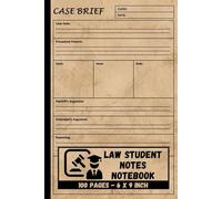Law Student Notes Notebook: Legal Note-Taking Record Notebook | Case Brief Law School Students Journal | 100 Forms