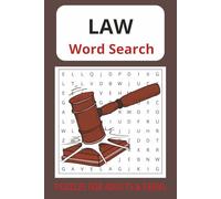 LAW WORD SEARCH PUZZLE BOOK: Word Searches with Easy to Read Print about Law, statute, sovereign authority and more, 6x9 inches, 110 pages, 50+ ... students, vacations, holidays, and Free Time