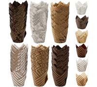 Lawei Set di 300 pirottini per cupcake a tulipano, carta da forno per muffin, per matrimoni, compleanni, baby shower