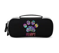 Lawenp Adotta un astuccio per penna portatile con stampa di colorata, borsa per penna portatile con cerniera, borsa da trucco da viaggio, organizer per cancelleria per l'home office