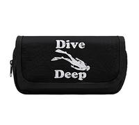 Lawenp Astuccio per matite Dive Deep Borsa per penna con doppia cerniera Borsa per cancelleria portapenne di grande capacità per l'home office