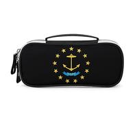 Lawenp Astuccio portapenne con bandiera dello stato del Rhode Island, astuccio portapenne portatile con cerniera, borsa da trucco da viaggio, organizer per cancelleria per l'home office