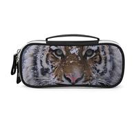 Lawenp Astuccio portapenne Cool Snow Tiger Astuccio portapenne portatile con cerniera Borsa da viaggio per trucchi Organizer per cancelleria per l'home office