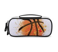 Lawenp Astuccio portapenne da pallacanestro Portapenne portatile con cerniera Borsa da viaggio per trucchi Organizer per cancelleria per l'home office