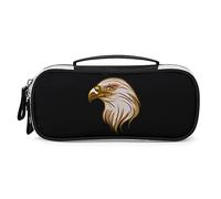 Lawenp Astuccio portapenne vintage con bandiera americana Bald Eagle, borsa portapenne portatile con zip, borsa da trucco da viaggio, organizer per cancelleria per l'home office