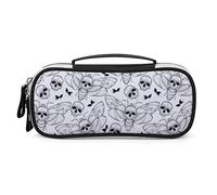 Lawenp Black Death's Head Hawk Moth Astuccio portapenne Portapenne portatile con zip Borsa da trucco da viaggio Organizzatori di cancelleria per l'home office