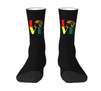 Lawenp Black Power Fist Love Calzini con bandiera della mappa africana Calzini invernali caldi Calzini sportivi traspiranti per uomo e donna