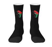 Lawenp Black Power Fist Pan African Colours Flag Socks Calzini invernali caldi Calzini sportivi traspiranti per uomo e donna