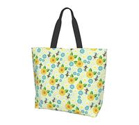 Lawenp borsa a tracolla con fiori di campo con da Borsa a tracolla grande per lo shopping da spiaggia in palestra