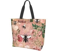 Lawenp Borsa a tracolla floreale vintage parigina grande borsa a tracolla da donna casual borse della spesa riutilizzabili per lavoro shopping spiaggia da viaggio