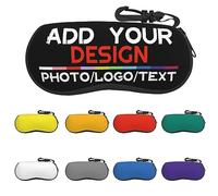 Lawenp Borsa per occhiali personalizzata Custodia per occhiali in neoprene portatile personalizzata Logo Testo Custodia per occhiali personalizzata