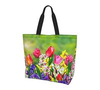 Lawenp Borsa tote a forma di cuore con manici Borsa tote riutilizzabile per donne insegnante madre come regalo lavabile