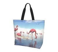 Lawenp Borsa tote americana con bandiera americana Eagle Art con manici Borsa tote riutilizzabile per donne insegnante madre come regalo lavabile