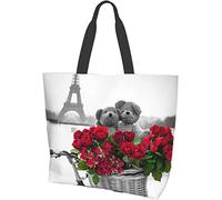 Lawenp Borsa tote con motivo geometrico atomo astratto della metà del secolo Borse a tracolla grandi da donna casual Borse della spesa riutilizzabili per lavoro Shopping Viaggi Spiaggia