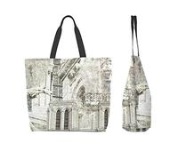 Lawenp Borsa tote da donna Borsa grande da donna Borse da donna Borse a spalla Borse da lavoro Borsa da lavoro Borsa da scuola - Architettura di Parigi Vintage