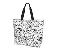 Lawenp Borsa tote da spiaggia di sabbia bianca con acqua di mare trasparente con manici Borsa riutilizzabile per donne insegnante madre come regalo lavabile