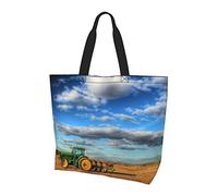 Lawenp Borsa tote rustica in legno vecchio fienile con manici Borsa tote riutilizzabile per donne insegnante madre come regalo lavabile