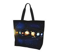 Lawenp Borsa tote Space Galaxy con manici Borsa tote riutilizzabile per donne insegnante madre come regalo lavabile