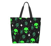 Lawenp borse a tracolla da donna aliene UFO Borsa casual da donna Borsa da shopping per lo spazio per l'escursionismo Picnic Viaggi in spiaggia