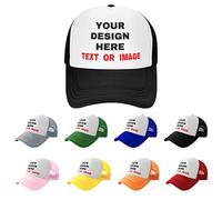 Lawenp Cappello da Camionista Personalizzato Cappelli in Rete Personalizzati con Immagine di Testo Cappellini da Baseball Cappellino Sandwich per Camion papà Regalo Fai da Te per Uomo Donna