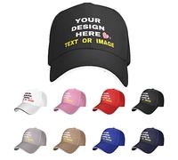 Lawenp Cappello da Camionista Personalizzato Cappello Sandwich Disegna Il Tuo Berretto da Baseball Personalizzato da Uomo Classico ， Aggiungi la Tua Immagine/Testo/Logo