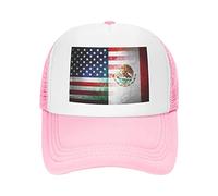 Lawenp Casquette de Baseball respirante en Maille pour Adulte avec Drapeau américain et mexicain
