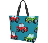 Lawenp Divertente simpatico animale da fattoria mucca sorriso tote bag grandi donne casual borse a tracolla riutilizzabili borse della spesa per lavoro shopping viaggio spiaggia