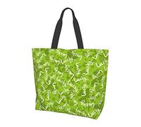 Lawenp Green Plaid St. Patrick's Day Borsa per la spesa per la spesa Borsa da viaggio riutilizzabile Shamrock Beach Borsa a tracolla per donna
