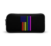 Lawenp LGBT Gay Pride Flag Pencil Pen Case Portable Pen Pouch Cancelleria Organizer Borsa per trucco con cerniera