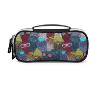 Lawenp Meravigliosi gufi con motivo artistico, astuccio portapenne portatile con zip, borsa da trucco da viaggio, organizer per cancelleria per l'home office
