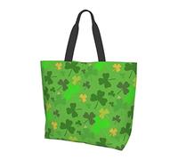 Lawenp St. Patrick's Day Green Shamrock Grocery Shopping Tote Bag Borsa da viaggio riutilizzabile da spiaggia Borsa a tracolla per donna