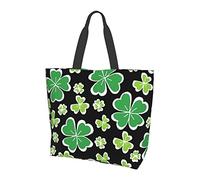 Lawenp St. Patrick's Day Green Shamrock Grocery Shopping Tote Bag Borsa da viaggio riutilizzabile da spiaggia Borsa a tracolla per donna