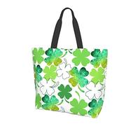 Lawenp St. Patrick's Day Green Shamrock Grocery Shopping Tote Bag Borsa da viaggio riutilizzabile da spiaggia Borsa a tracolla per donna