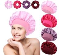 Lawie Confezione da 4 grandi cuffie da doccia larghe in raso setoso, set per dormire per donne e ragazze (colori femminili)