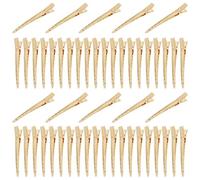 Lawie Confezione da 50 fermagli a coccodrillo in metallo da 8,9 cm, fermagli per capelli a coccodrillo, accessori per donne e ragazze (oro)