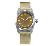 lawinci San Martin 38mm SN031G Retro Military Orologi Vetro zaffiro Automatico Orologio da polso da uomo in acciaio inossidabile (yellow)
