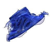 Lawliet Cappello da donna in organza per abito da chiesa, Kentucky, Derby, falda ampia, con penna, cappello formale in stile Royal Ascot A341 Royal Blue Taglia unica