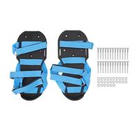 Lawn Aerator Shoes | 2 Aluminum Alloy Bases & ABS Soles for Gardens/Lawns/Yards | Soil Aeration Spike Shoes with Nylon Buckles, Blue