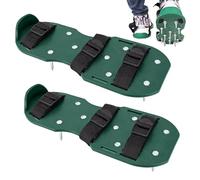 Lawn Aerator Shoes, Adjustable Yard Sandals with Heavy Duty Metal Spikes, Gardening Loosening Shoe for Soil Health and Turf Maintenance, Backyard, Gardens, Grass, Patio, 34.6/14.8/6.3 Inches