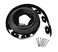 Lawn Edging Bordatura orizzontale da 5/10 m con kit for prato flessibile punte, barriera giardino senza scavi for aiuola