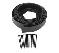 Lawn Edging Kit, 15Pack Garden Border with Spikes, Flexible PE Landscape Edging for Flower Beds, Pathways and Yards (5cm*5cm*5m)