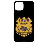 Lawn Enforcement Officer Landscaper Gardening Grass Mowing Custodia per iPhone 15 Plus