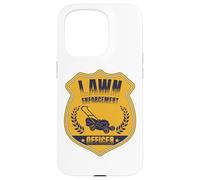 Lawn Enforcement Officer Landscaper Gardening Grass Mowing Custodia per iPhone 15 Pro