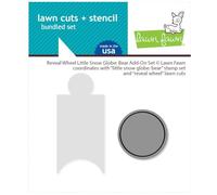 Lawn Fawn LF3276 Reveal Wheel Little Snow Globe: Bear Add-On Set Dies