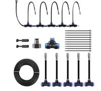 Lawn Irrigation System, 360° Rotating Automatic Sprinkler with Water-Saving Quick-Connect, Raised Bed Watering Tool for Gardening Supplies, Greenhouse, Balcony, Plant Care