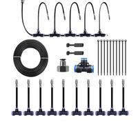 Lawn Irrigation System, 360° Rotating Automatic Sprinkler with Water-Saving Quick-Connect, Raised Bed Watering Tool for Gardening Supplies, Greenhouse, Balcony, Plant Care