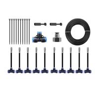 Lawn Irrigation System, Automatic Garden Irrigations, 360° Rotating Sprinkler, Adjustable Water-Saving Design, Strong and Efficient, for Raised Bed Watering and Gardening Supplies