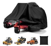 Lawn Mower Cover, Waterproof Tractor Cover, 71,65 x 43,7 x 45,67 Inches Heavy Duty Protective Storage for Garden Equipment, Rainproof Dust, Mowing, Garage and Outdoor Maintenance Use, Black