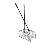 Lawn Rake - Metal Anti-Slip Long Handle Collector - Labor-Saving Metal Leaf Rake - Garden Tools & Watering Equipment For Outdoor Lawn Yard Patio Pathway Walkway Grass Debris Removal Cleaning Gardening
