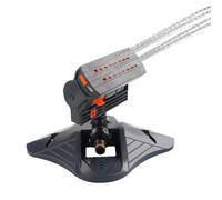 Lawn Sprinkler Oscillating - 16 Nozzles Heavy Duty, Mini Turbine Sprayer with Weighted Base, Large Area Watering System, Automatic Irrigation Tool, Garden Water Sprinkler for Outdoor Yard